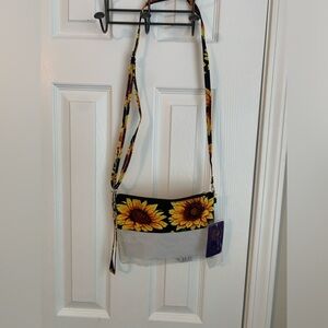 Sunflower Print Crossbody Bag
